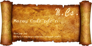 Mezey Csépán névjegykártya